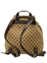 GG Drawstring Backpack, &pound;495, Handbags, Beige/Brown, Canvas, Back view